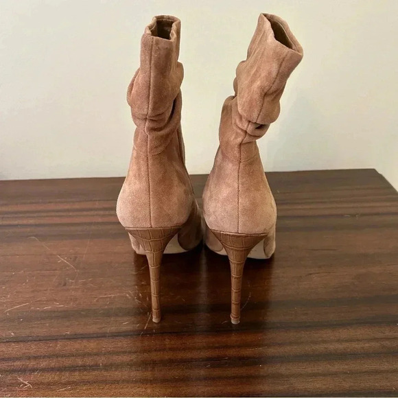 Marc Fisher Rayya Heeled Dress Bootie in Tan Suede - Picture 8 of 12